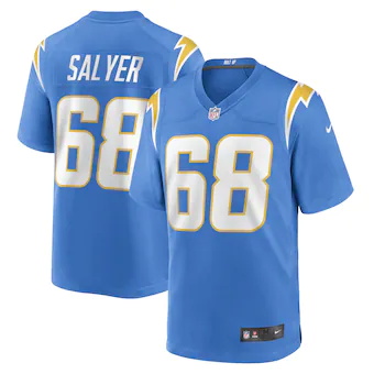 mens nike jamaree salyer powder blue los angeles chargers g